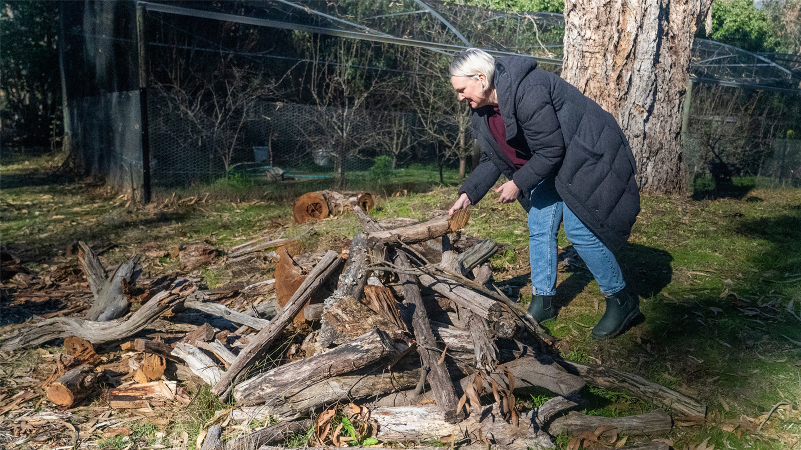 Bree Kuffer preparing her property for the fire season